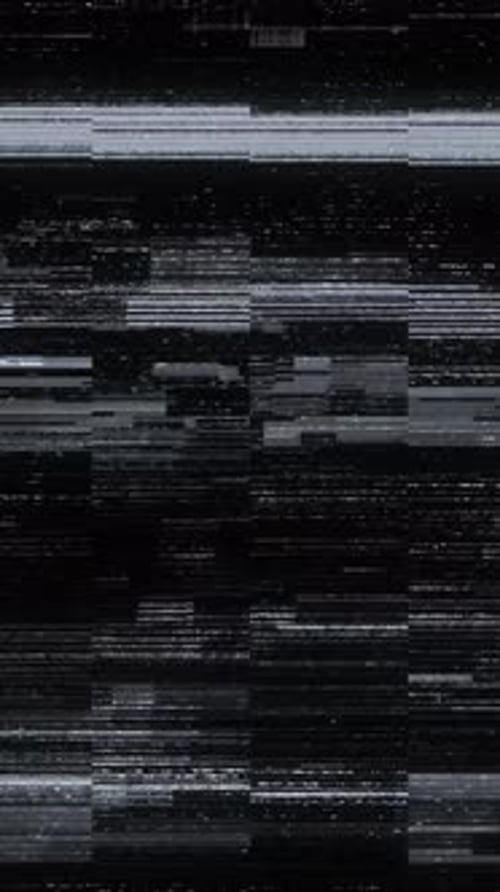 Vertical TV Noise with Monochrome Glitch and Static Interference