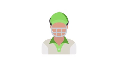 Male Cricket Player Sports Symbol