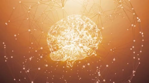 Futuristic Digital Brain Plexus Network Technology Concept