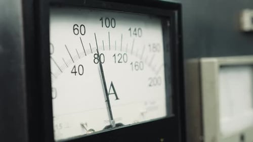 Analog Ammeter Needle Showing Increasing Current
