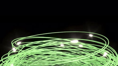 Green Optical Fiber Rotate Led Lights Tech Bg