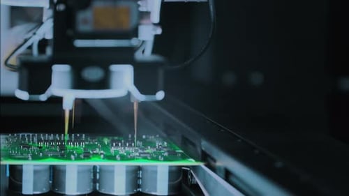 Components on Circuit Board Graphics Processing Unit GPU Processor Artificial Intelligence