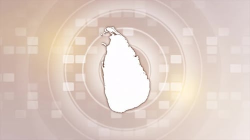 Animated Map Reveal of Sri Lanka with Modern Digital Background