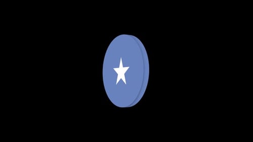 flag of Somalia 3d icon video