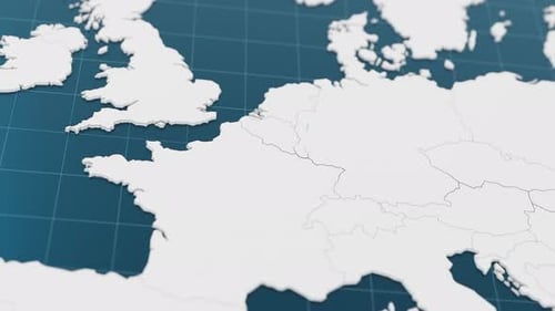 Highlight mit 3D-Karte „Blau von Luxemburg“ mit Zeigernadel, umgeben von anderen Ländern in Weiß