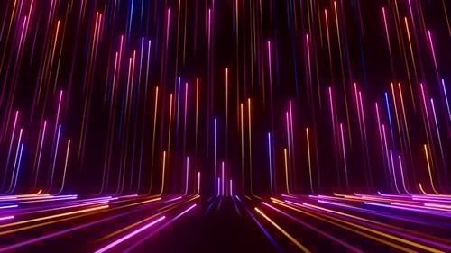 Futuristic Neon Light Trails Stream Loop Background
