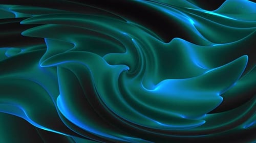 Abstract Glowing Fluid Waves Looping Background