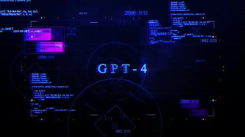 Futuristic Glitch HUD Digital Interface Animation