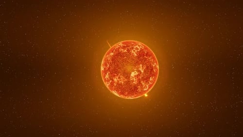 3d Glowing Star In Space