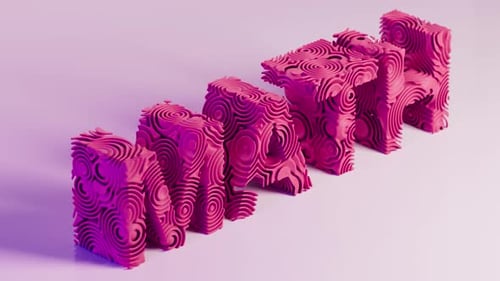 Dynamic Geometric 3D Text Animation