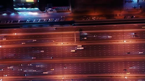 Night City Flow Long Exposure Streaks of Light on the Highway