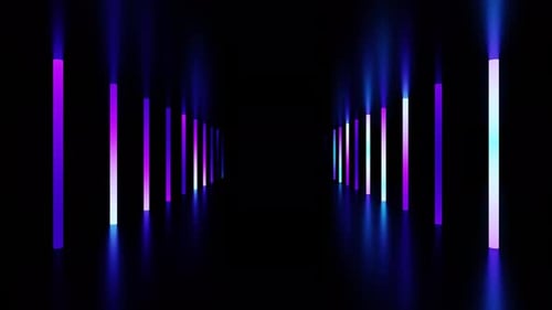 Purple and Blue Gradient Glow Neon Tunnel Animation
