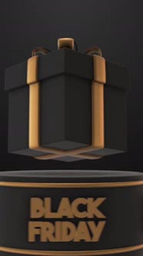 Black Friday 3D Gift Box Promotion Animation