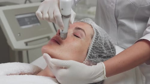 Skincare Treatment Session in a Spa Setting on a Serene Afternoon