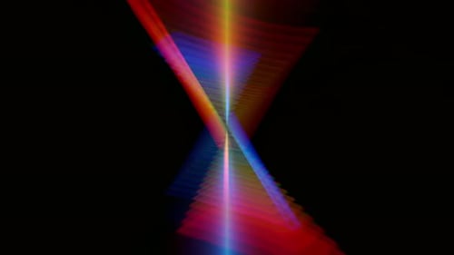 Vibrant Abstraction on a Black Background with Dynamic Color Patterns