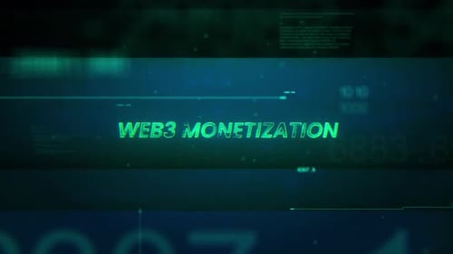 Antecedentes de datos futuristas de la tecnología del concepto de monetización de Web3