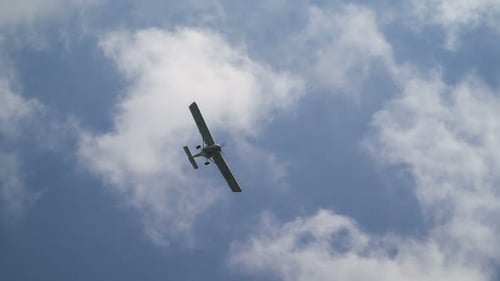 Novosibirsk Russia - July 31 2016: Light Plane in Air. Fly In