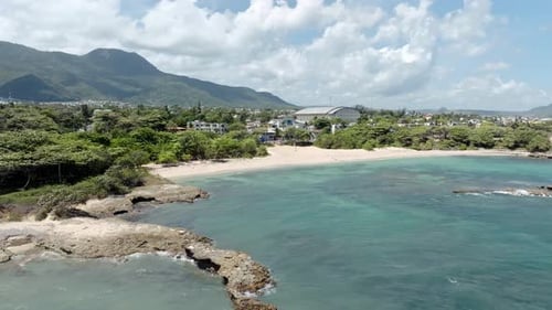 Aerial.Shot over resort in puerto Plata, Dominican Republic