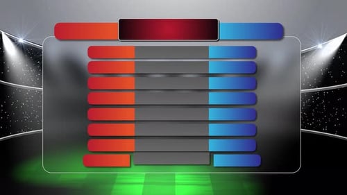 Animated Sports Scoreboard Overlay in Stadium Setting