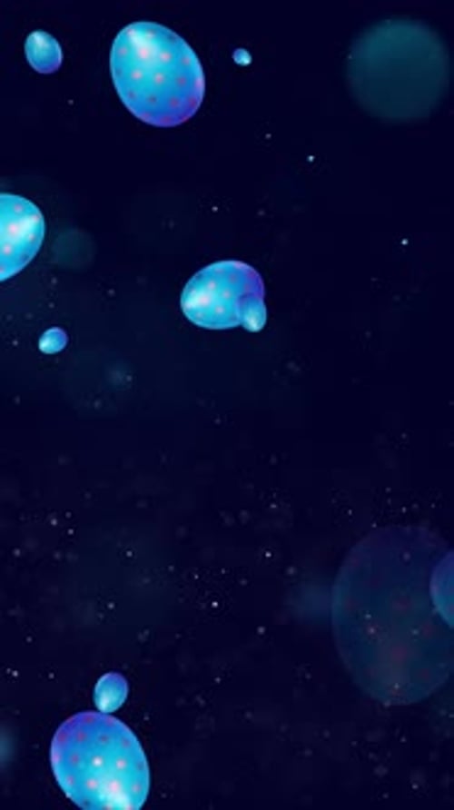 Colorful Decorative Easter Eggs Falling Vertical Background