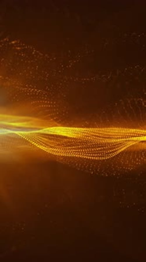 Dynamic Abstract Golden Particle Wave Flowing Background