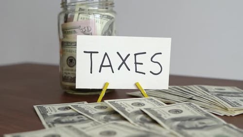 Money in a Jar for Taxes