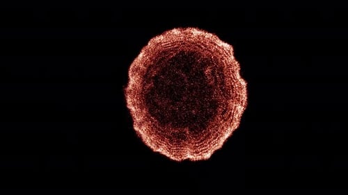 Abstract Glowing Particle Sphere Expansion Transition