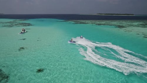 Jet Skis in the Maldives Drone Video