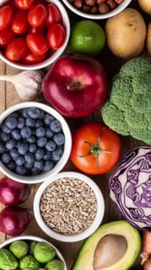 Overhead Shot of Bright, Fresh Ingredients