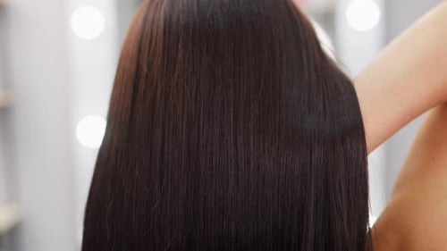 Close-Up of Long, Straight Brown Hair
