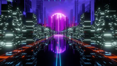 Sci Fi Neon City Loop