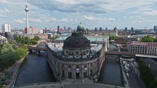 Aerial view of Bode Museum , Berlin , Germany