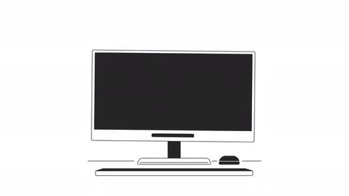 Computer Crackling Bw Animation