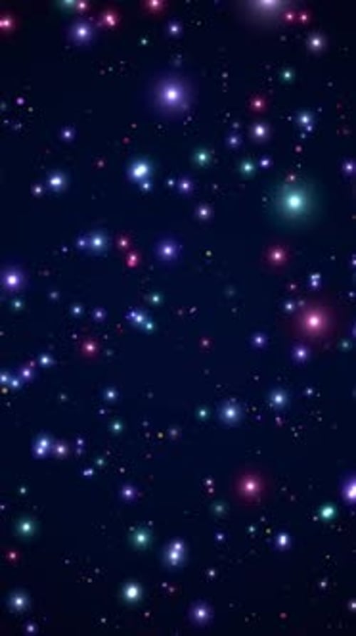 Abstract Colorful Shimmering Particles Loop Background