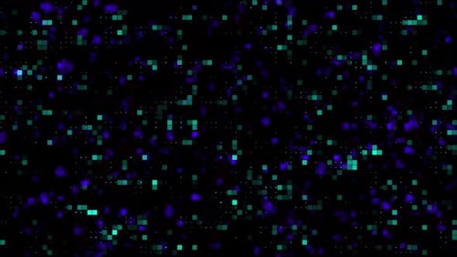 Digital Network Blue Glowing Pixels Background