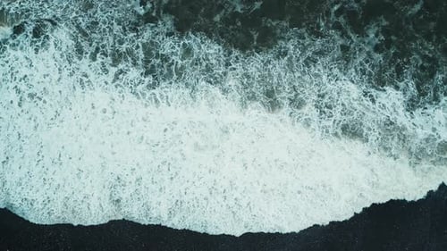 Waves crashing on the beach
