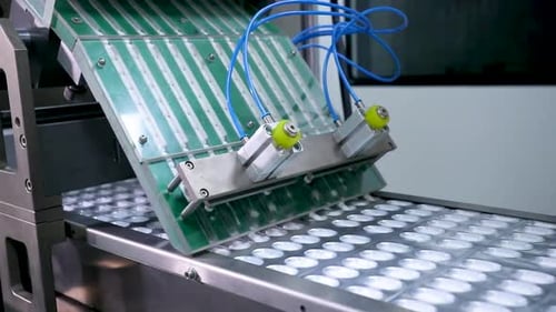 Blister Feeding Systems. Tablet Manufacturing blister machine.