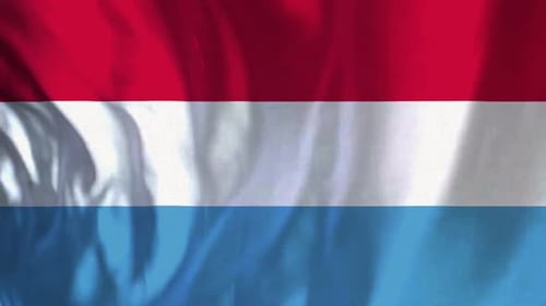 Realistic Waving Flag of Luxembourg Animation