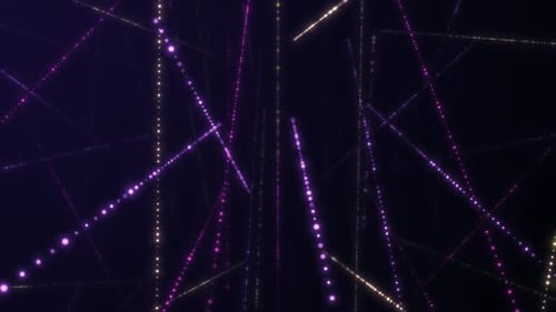 Dynamic Glowing Dots Abstract Lines Background