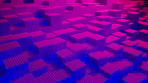Abstract Geometric Cubes Wave Animation