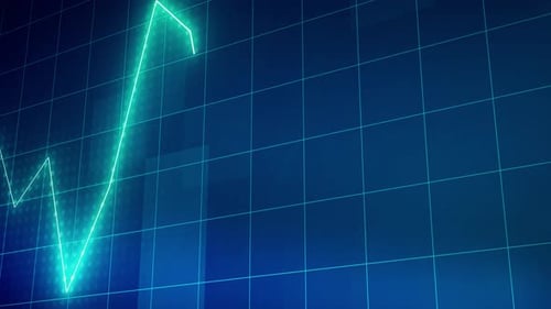 Abstract blue tech background. Financial Growth Bars and corporate statistics, stock market.