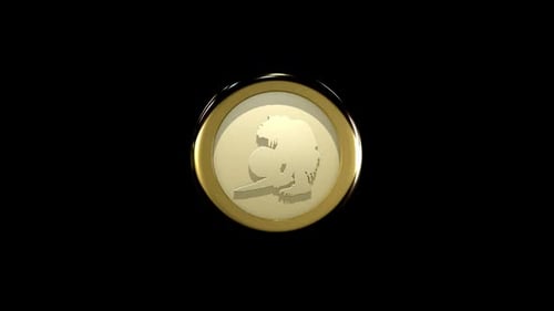 Golden Metallic Coin Logo Reveal Animation