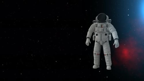 Astronaut Floating in Space, Background, Universe, Galaxies, Stars