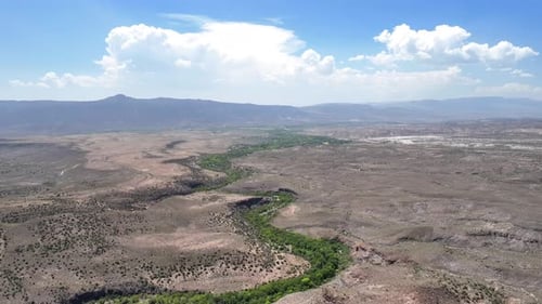 Aerial view of West Clear Creek Wilderness, United States.