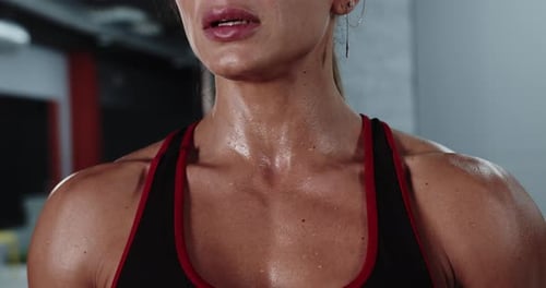 Woman Resting After Intense Workout