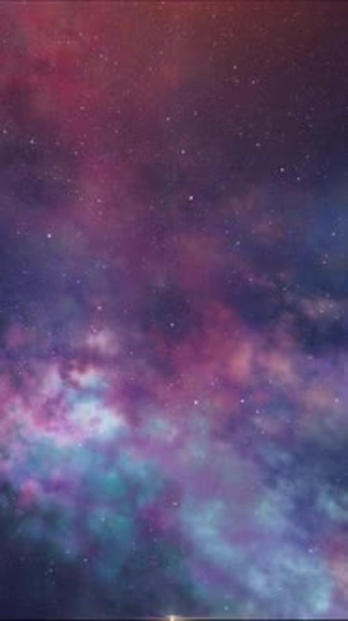 Vibrant Cosmic Nebula with Starfield Animation