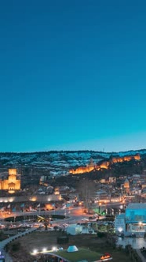 Tbilisi Georgia Day To Night