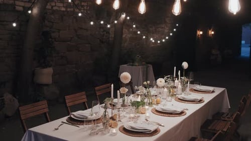 Table In Modern Restaurant