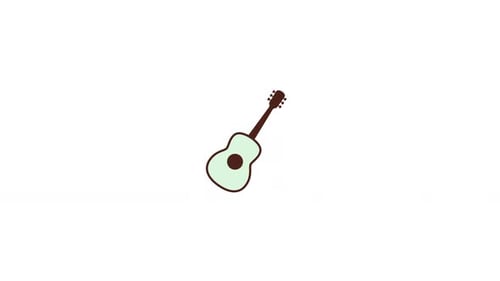 Modern Animated Guitar Icon Loop Animation