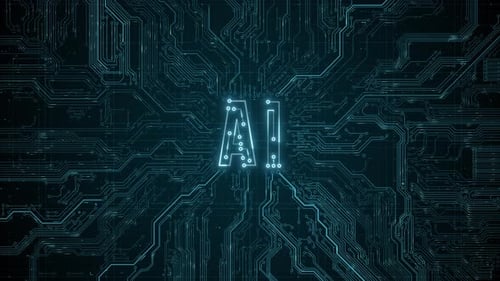 IA Inteligencia artificial y minería de datos Chat Aprendizaje profundo Tecnología de chips de computadora futurista